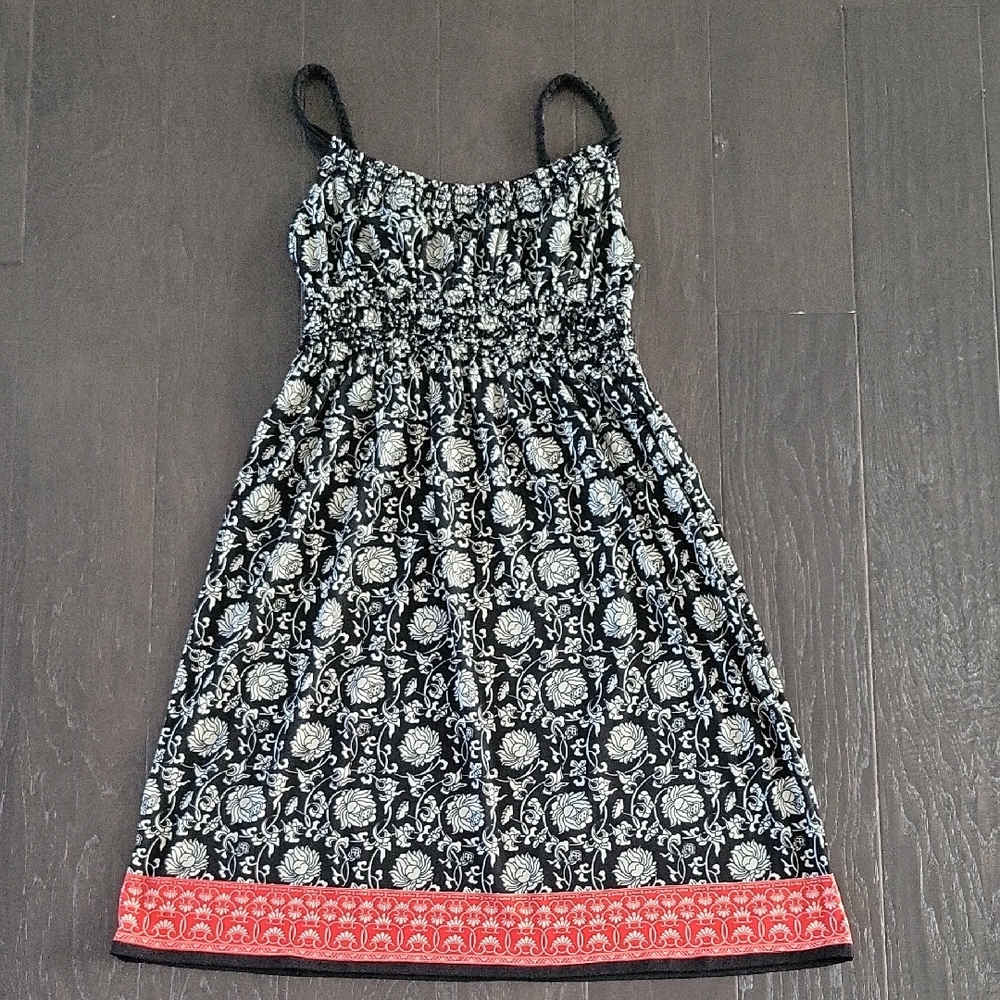 Max Studio Black and White Sundress Sleeveless Midi